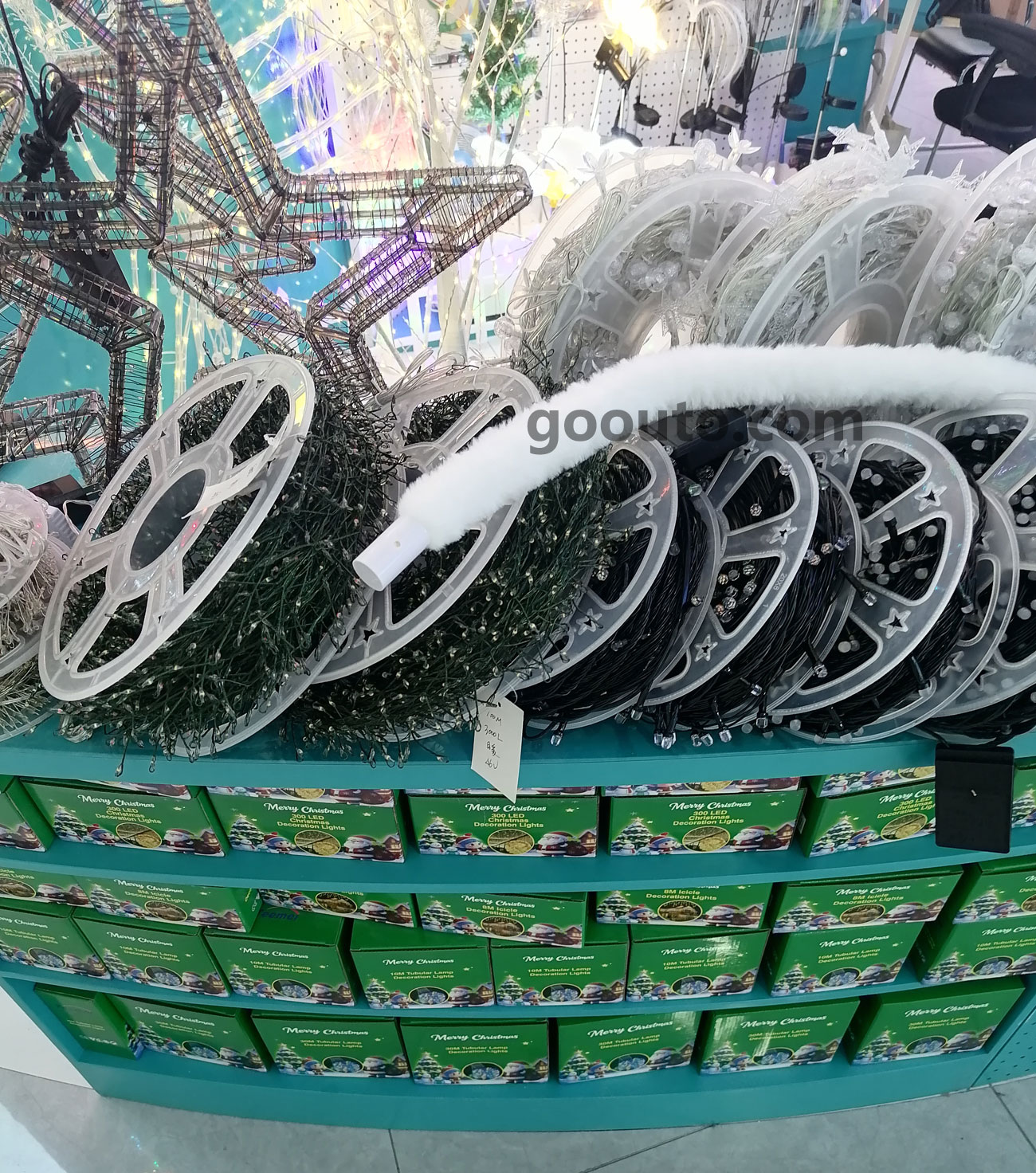 CS-037 Metal Wire LED Star Light Hanging Christmas Decoration Wholesale