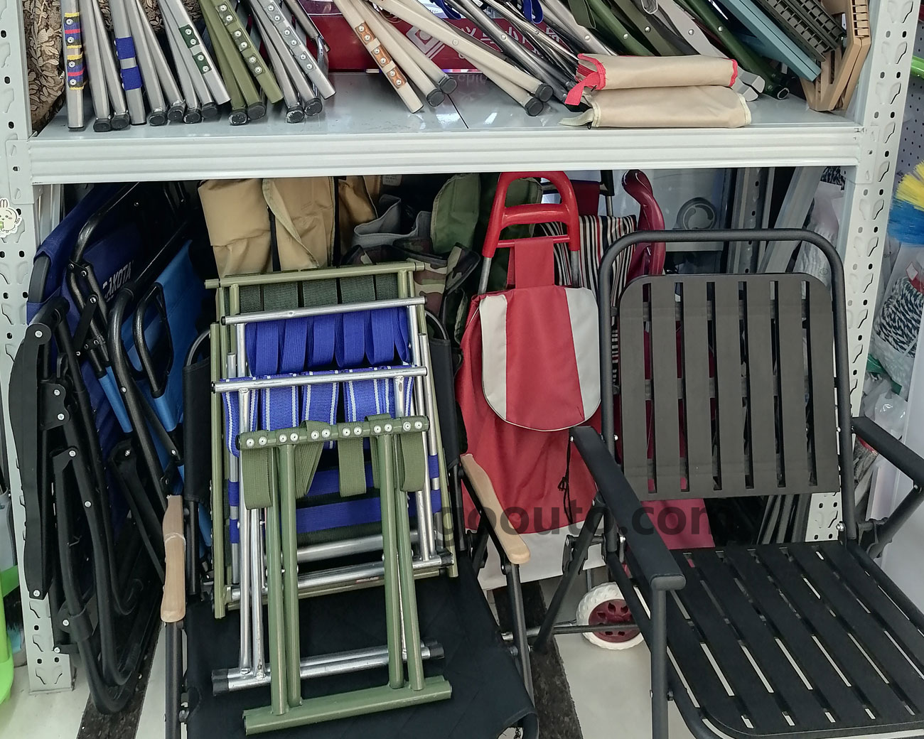 GS-002 Stair-Climbing Folding Shopping Cart Red White Wholesale